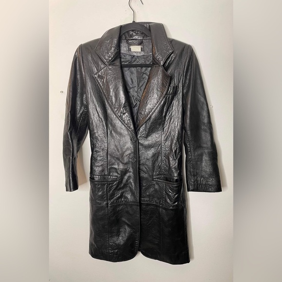 Ann Demeulemeester black Belgium, leather jacket blazer size 38 - Picture 4 of 10